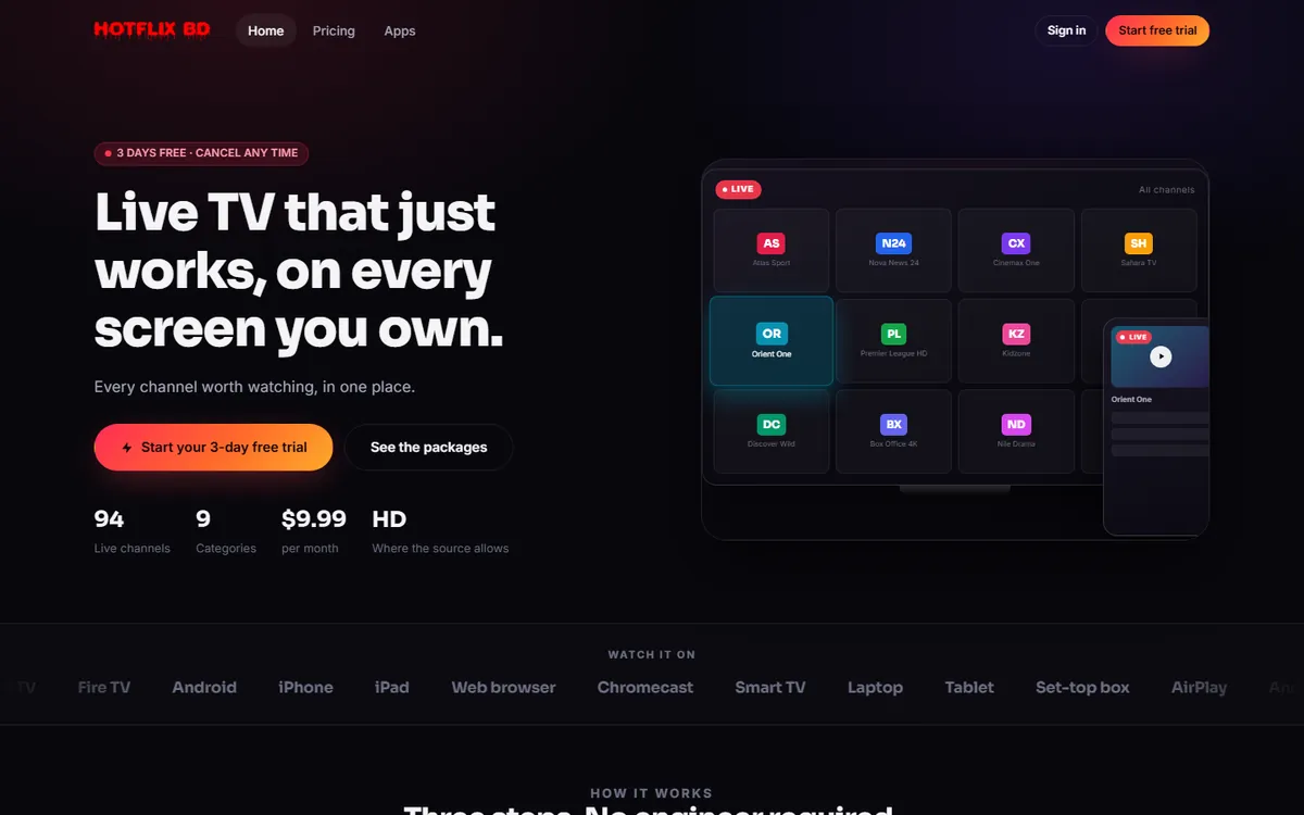 Hotflix Premium website — hotflix.stream